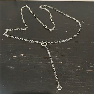 Elegant Silver Necklace with Crystal Pendant